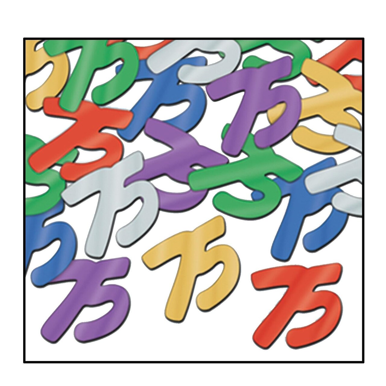 12 Pack Bulk Confetti 75th Birthday Party Silhouettes multi-color (0.5 Oz/Pkg)